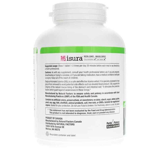 DGL Deglycyrrhizinated Licorice Root Extract Chewable, NF